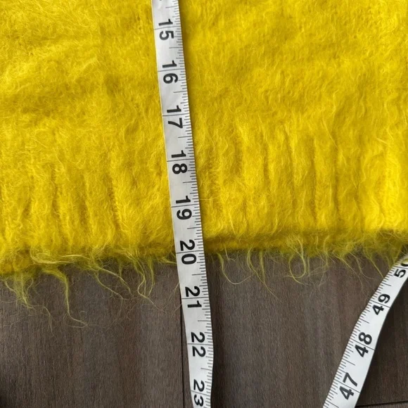 Rachel Comey Camini boxy alpaca merino wool sweater citron yellow size medium - Picture 8 of 8